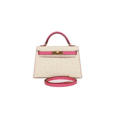 HERMES MASTER MINI KELLY SELLIER OSTRICH GOLD HARDWARE (19*12*5.5cm) HERMES MASTER MINI KELLY SELLIER OSTRICH GOLD HARDWARE (19*12*5.5cm)